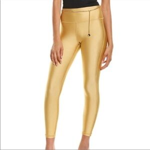 NEW We Wore What Spandex Leggings Gold S